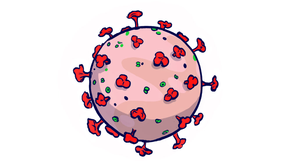 Illustrasjon av korona-viruset